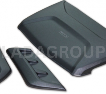 Σετ αεραγωγοί καπο και πίσω κολόνας Lada Niva μαύροι Ν2