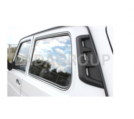 Σετ αεραγωγοί καπο και πίσω κολόνας Lada Niva μαύροι Ν2